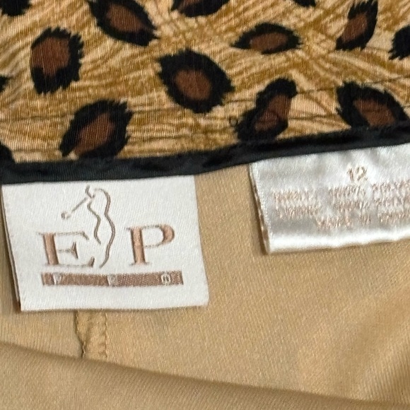 EP Pro Golf Skort 12Multicolored Animal Print Black Trim  Side ZIP Lining EUC - Picture 5 of 12